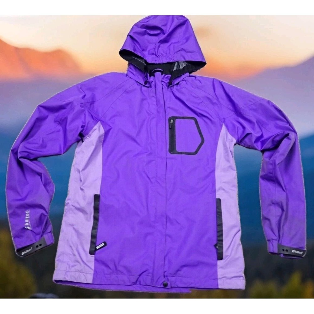 Killtec Hooded Jacket Womens 16 Purple Excellent‎ Waterproof Windproof Level 2
